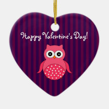 Glückliche Valentinstageule Ornament
