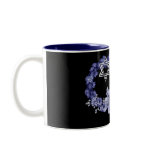 Glücklicher blauer Kranz Chanukkas u. Stern-Kaffee