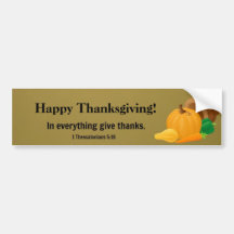 Glücklicher Erntedank: 1 Thessalonians 5:18 Autosticker