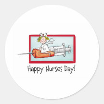 Glücklicher Krankenschwester-Tag Runde Sticker