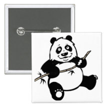 Glücklicher Panda-Bär Button