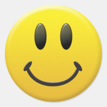 Glücklicher Smiley Runde Sticker