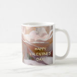 GLÜCKLICHER VALENTINSTAG! Rosa Rosen-Kaffeetassege