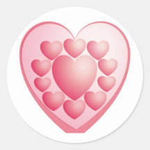 Glücklicher Valentinstag SCHATZ Runder Sticker