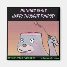 Glückliches Gedanken-Fondue Magnete
