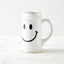 Glückliches Gesichts-Bier Stein Kaffee Tassen