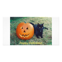 Glückliches Halloween Photokartenvorlagen
