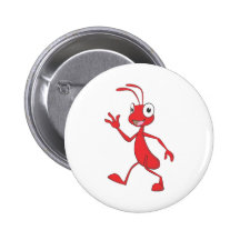 Glückliches und freundliches Ameisen-Gehen Buttons