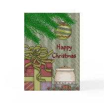 Glückliches Weihnachtsraum-Gruß-Karte