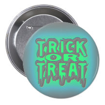 Glühender grüner Halloweentrick-oder -Leckerei-Kno Anstecknadelbuttons