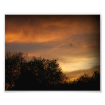 Glühender Sonnenuntergang-Kunst-Druck Photographien