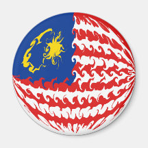 Gnarly Flagge Malaysias Kühlschrankmagnet