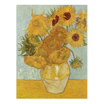 Gogh, MIT 12 Sonnenbl Vincents Willem van Still-Le Postkarte