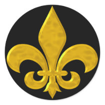Gold Fluer De Lis Hammered
