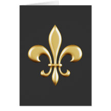 Golden Fleur De Lis Cartes De Vœux