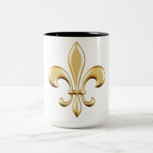 Golden Fleur De Lis Mug À Café