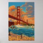 Golden gate bridge - San Francisco, CA-Plakat