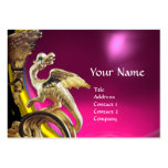 GOLDENER DRACHE PINKFARBENES LILA AMETHYST Monogra Visitenkarten