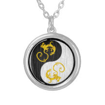 Goldener Drache Yin Yang Selbst Gestalteter Schmuck