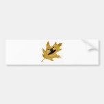 goldener Nebenfluss des Kajaks Auto Sticker