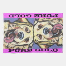 Goldener Retriever-Pop-Kunst-Küchen-Tuch Küchenhandtücher