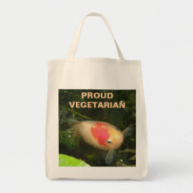 Goldfisch-stolze vegetarische Einkaufstüte Taschen