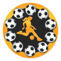 Goldfrauen-Fußball-Spieler