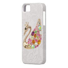 Goldpfau u. Juwel-Paisley-Spitze iPhone 5 Fall iPhone 5 Schutzhüllen