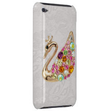 Goldpfau-u. Juwel-Paisley-Spitzeipod-Touch-Fall iPod Case-Mate Hüllen