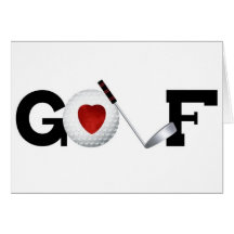 Golf d'amour carte de vœux