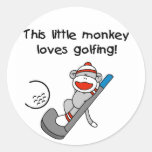 Golf de singe de chaussette autocollants