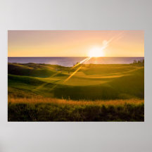 Golf-Sonnenuntergang Posterdrucke