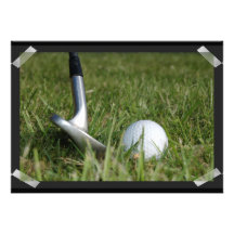 Golf spielende Foto-Einladung