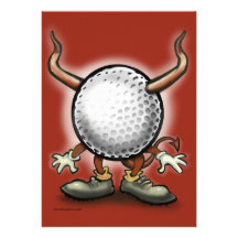 Golf-Teufel Individuelle Einladungskarten