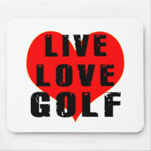 Golf vivant d'amour tapis de souris
