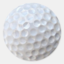 Golfball Runde Aufkleber