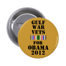 Golfkrieg-Tierärzte für Obama 2012 Anstecknadelbuttons