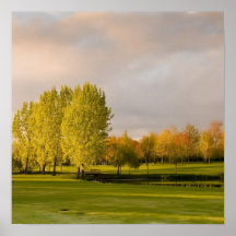 Golfplatz im Herbst-Plakat