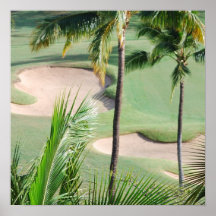 Golfplatz im Tropen-Plakat
