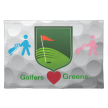 Golfspieler, die Golf placemat. leben Tisch Sets
