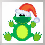 goofkins Sankt-Weihnachtsfrosch Plakatdruck