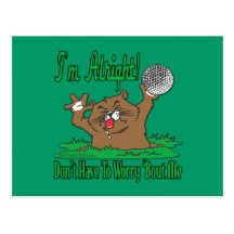 Gopher et la balle de golf cartes postales
