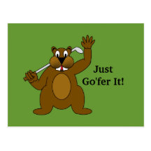 Gopher juste Go'fer de golfeur il ! Carte Postale