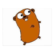 Gopher personnalisable mignon cartes postales