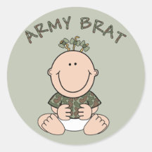 Gosse d'armée (fille) autocollants