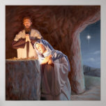 Gott in einem Krippen-Druck