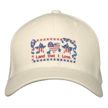 Gott segnen Amerika Besticktes Cap