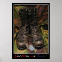 Gott segnen unsere Truppen Poster