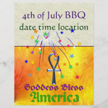Göttin segnen Amerika Vollfarbige Flyer