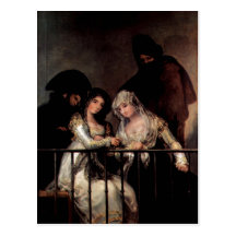 Goya y Lucientes, Francisco de Majas auf einem Bal Postkarte